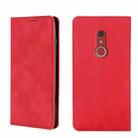 For Fujitsu Arrow Be4 Plus F-41B Skin Feel Magnetic Horizontal Flip Leather Phone Case(Red) - 1