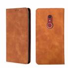 For Fujitsu Arrow Be4 Plus F-41B Skin Feel Magnetic Horizontal Flip Leather Phone Case(Light Brown) - 1