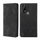 For Blackview A50 Skin Feel Magnetic Horizontal Flip Leather Phone Case(Black) - 1