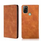 For Blackview A70 Skin Feel Magnetic Horizontal Flip Leather Phone Case(Light Brown) - 1