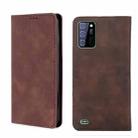 For Oukitel C25 Skin Feel Magnetic Horizontal Flip Leather Phone Case(Dark Brown) - 1