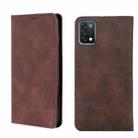 For UMIDIGI A11 Skin Feel Magnetic Horizontal Flip Leather Phone Case(Dark Brown) - 1