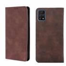 For UMIDIGI A11 Pro Max Skin Feel Magnetic Horizontal Flip Leather Phone Case(Dark Brown) - 1