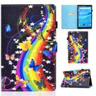 For Lenovo Tab M10 3rd Gen Colored Drawing Stitching Smart Leather Tablet Case(Music Disc) - 1