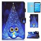 For Lenovo Tab M10 3rd Gen Colored Drawing Stitching Smart Leather Tablet Case(Night Sky Owl) - 1
