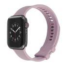 Square Buckle Silicone Watch Band For Apple Watch Series 8&7 41mm / SE 2&6&SE&5&4 40mm / 3&2&1 38mm(Purple) - 1