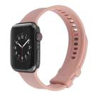 Square Buckle Silicone Watch Band For Apple Watch Ultra 49mm / Series 8&7 45mm / SE 2&6&SE&5&4 44mm / 3&2&1 42mm(Pink) - 1