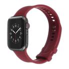 Square Buckle Silicone Watch Band For Apple Watch Ultra 49mm / Series 8&7 45mm / SE 2&6&SE&5&4 44mm / 3&2&1 42mm(Red) - 1
