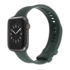 Square Buckle Silicone Watch Band For Apple Watch Ultra 49mm / Series 8&7 45mm / SE 2&6&SE&5&4 44mm / 3&2&1 42mm(Dark Green) - 1