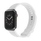 Square Buckle Silicone Watch Band For Apple Watch Ultra 49mm / Series 8&7 45mm / SE 2&6&SE&5&4 44mm / 3&2&1 42mm(White) - 1