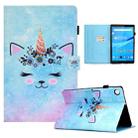 For Lenovo Tab M10 3rd Gen Colored Drawing Stitching Smart Leather Tablet Case(Wildebeest) - 1