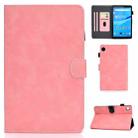 For Lenovo Tab M10 Plus 10.6 3rd Gen 2022 Stitching Cowhide Texture Smart Leather Tablet Case(Pink) - 1