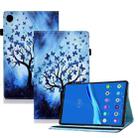 For Lenovo Tab M10 Plus 10.6 3rd Gen 2022 Colored Drawing Elastic Band Smart Leather Tablet Case(Butterfly Tree) - 1