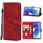 For OPPO K9 Pro 5G Leather Phone Case(Red) - 1