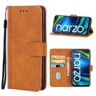 For OPPO Realme Narzo 30 5G Leather Phone Case(Brown) - 1