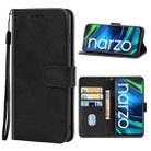 For OPPO Realme Narzo 30 5G Leather Phone Case(Black) - 1