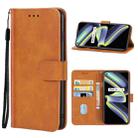 For OPPO Realme X7 Max 5G Leather Phone Case(Brown) - 1