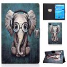 For Lenovo Tab M10 3rd Gen Colored Drawing Smart Leather Tablet Case(Elephant) - 1