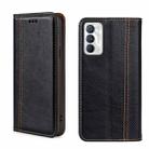 For OPPO Realme GT Master/Q3 Pro Carnival Grid Texture Magnetic Flip Leather Phone Case(Black) - 1