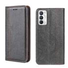 For OPPO Realme GT Master/Q3 Pro Carnival Grid Texture Magnetic Flip Leather Phone Case(Grey) - 1