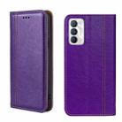 For OPPO Realme GT Master/Q3 Pro Carnival Grid Texture Magnetic Flip Leather Phone Case(Purple) - 1