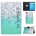 For Lenovo Tab M10 3rd Gen Colored Drawing Smart Leather Tablet Case(Green Quicksand) - 1