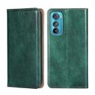 For Motorola Edge 30 Gloss Oil Solid Color Magnetic Leather Phone Case(Green) - 1