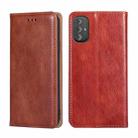 For Motorola Moto G Power 2022 Gloss Oil Solid Color Magnetic Leather Phone Case(Brown) - 1