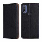 For Motorola G Pure Gloss Oil Solid Color Magnetic Leather Phone Case(Black) - 1