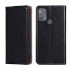 For Motorola Moto G50 Gloss Oil Solid Color Magnetic Leather Phone Case(Black) - 1