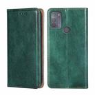 For Motorola Moto G50 Gloss Oil Solid Color Magnetic Leather Phone Case(Green) - 1