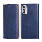 For Motorola Moto G52 4G / G82 5G Gloss Oil Solid Color Magnetic Leather Phone Case(Blue) - 1