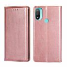 For Motorola Moto E20 Gloss Oil Solid Color Magnetic Leather Phone Case(Rose Gold) - 1