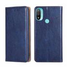 For Motorola Moto E20 Gloss Oil Solid Color Magnetic Leather Phone Case(Blue) - 1