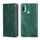 For Motorola Moto E20 Gloss Oil Solid Color Magnetic Leather Phone Case(Green) - 1