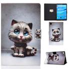 For Lenovo Tab M10 3rd Gen Colored Drawing Smart Leather Tablet Case(Pet Cat) - 1