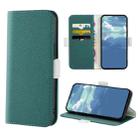 For vivo Y20 2021 Indian Candy Color Litchi Texture Leather Phone Case(Dark Green) - 1