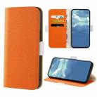 For vivo Y20 2021 Indian Candy Color Litchi Texture Leather Phone Case(Orange) - 1