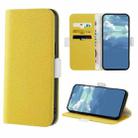 For vivo Y21 2021 Foreign Candy Color Litchi Texture Leather Phone Case(Yellow) - 1