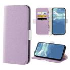 For vivo Y72 5G Indian Candy Color Litchi Texture Leather Phone Case(Light Purple) - 1