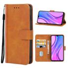 For Xiaomi Redmi 9 Prime Leather Phone Case(Brown) - 1