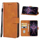 For Xiaomi Redmi K40 Gaming Leather Phone Case(Brown) - 1