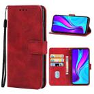 For Xiaomi Redmi 9 India Leather Phone Case(Red) - 1