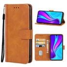 For Xiaomi Redmi 9 India Leather Phone Case(Brown) - 1
