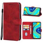 For Xiaomi Redmi Note 9S Leather Phone Case(Red) - 1