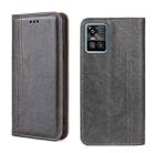 For vivo S10/S10 Pro Grid Texture Magnetic Flip Leather Phone Case(Grey) - 1