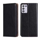 For PPO K9s / Realme Q3s Gloss Oil Solid Color Magnetic Leather Phone Case(Black) - 1