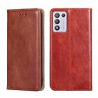 For PPO K9s / Realme Q3s Gloss Oil Solid Color Magnetic Leather Phone Case(Brown) - 1