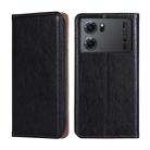 For OPPO K10 5G Gloss Oil Solid Color Magnetic Leather Phone Case(Black) - 1