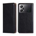 For OPPO K10 Pro 5G Gloss Oil Solid Color Magnetic Leather Phone Case(Black) - 1
